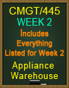 CMGT/445 WEEK 2 Appliance Warehouse Use Case Analysis